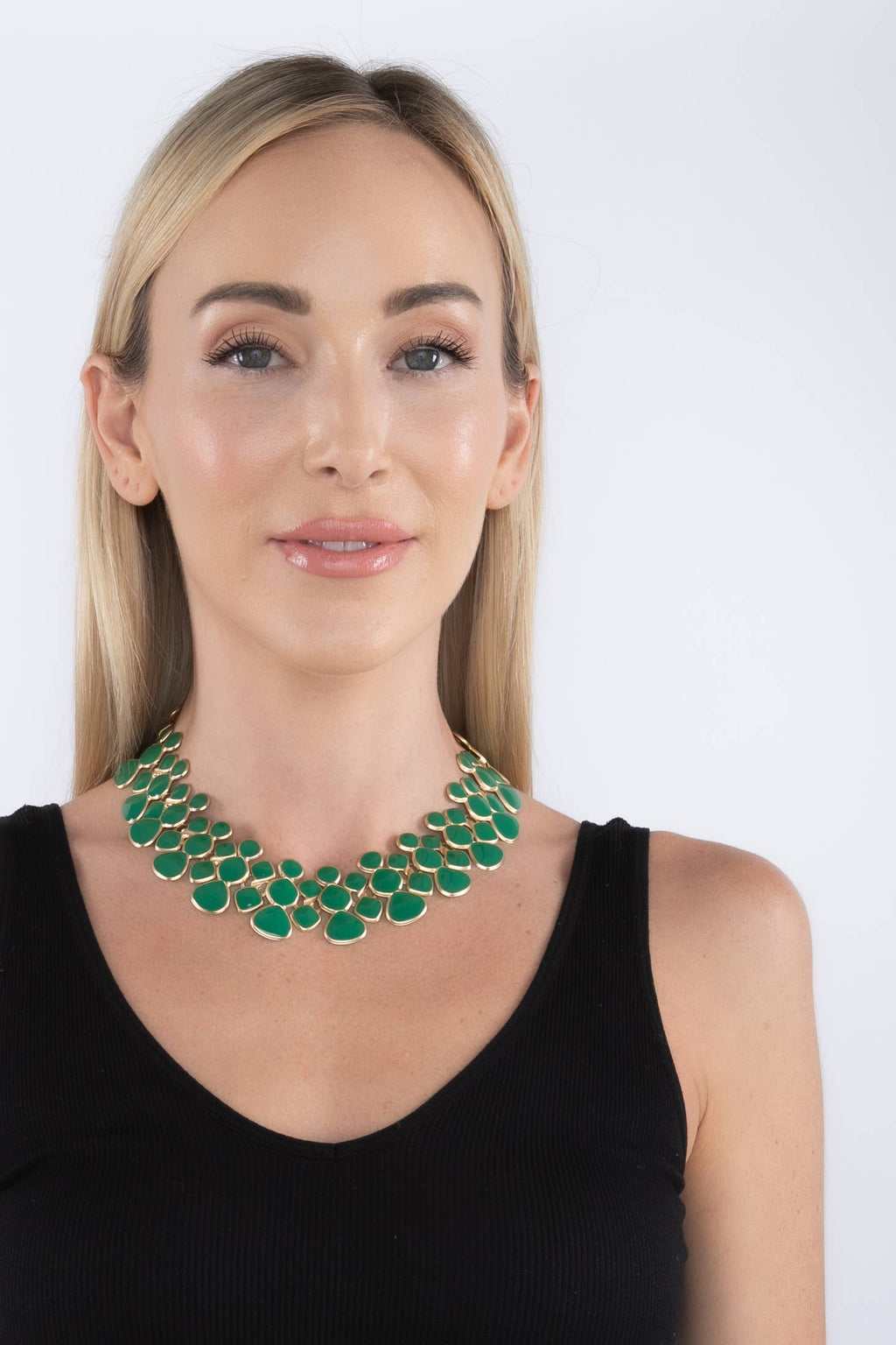 Adel Green Honey Comb Necklace