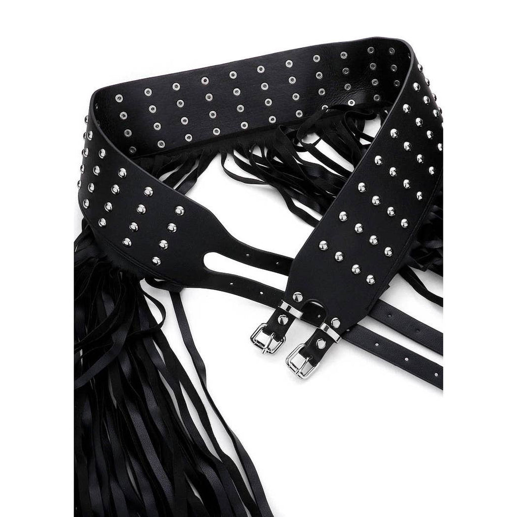 Black Studded Fringe Festival Belt