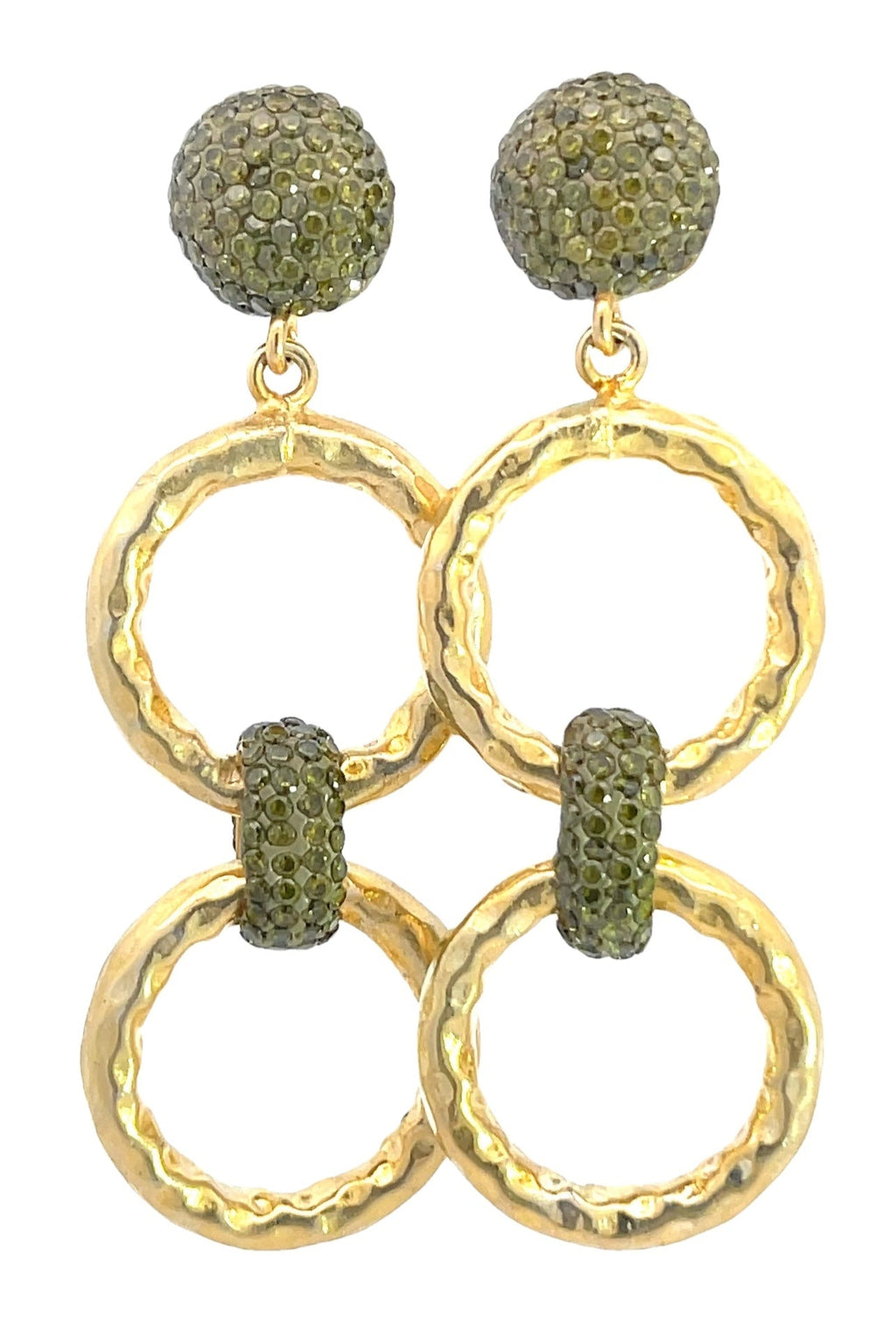 Chainlink Crystal Dangle Earrings