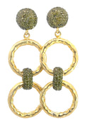 Chainlink Crystal Dangle Earrings
