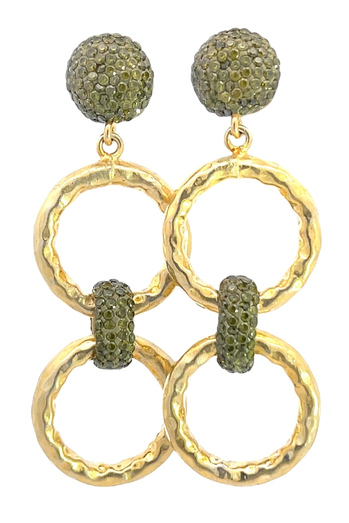 Chainlink Crystal Dangle Earrings