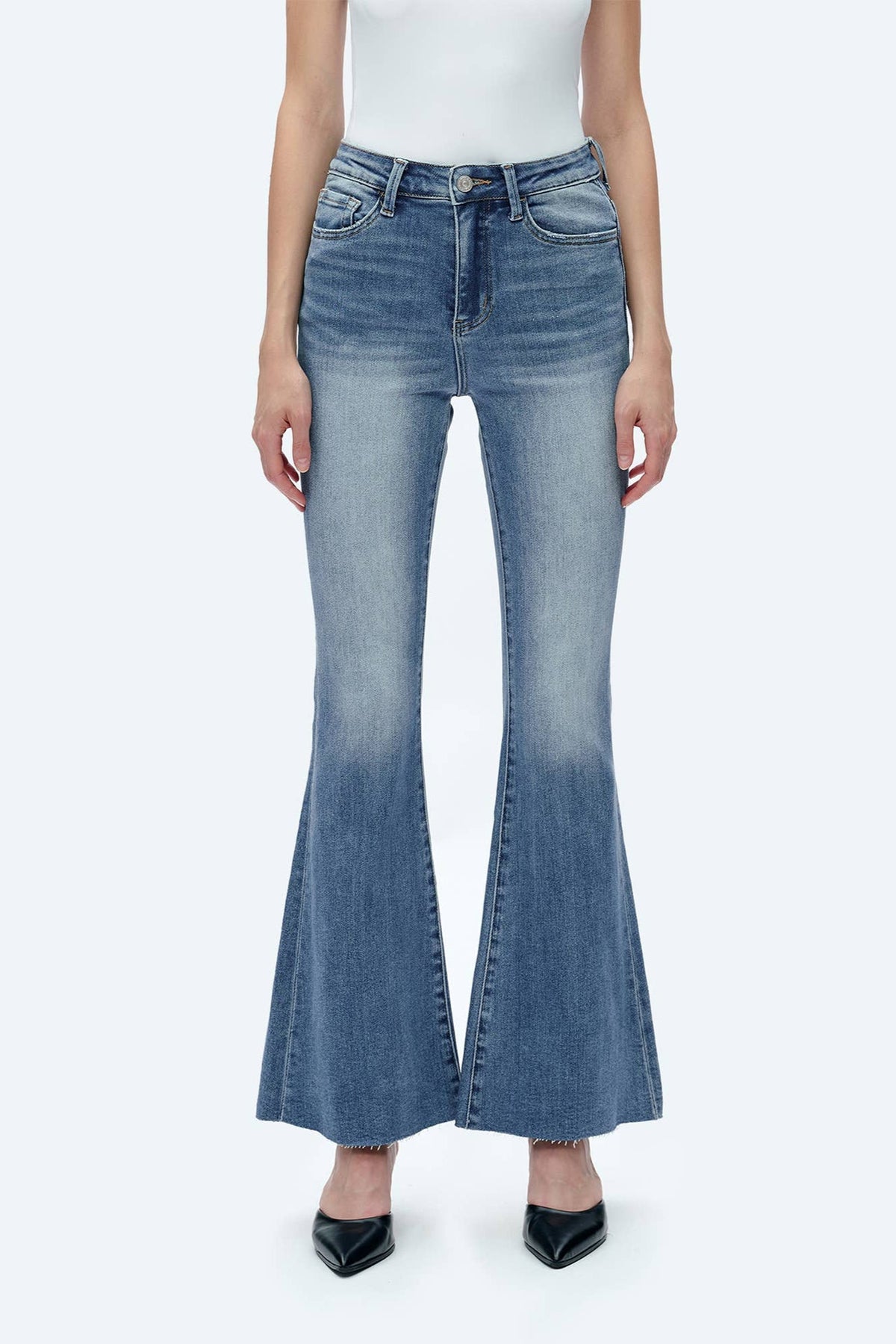 Bayeas High Rise Flare Denim Jeans