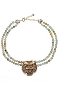Amazonite Tiger Statement Beaded Necklace