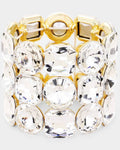 Crystal Rhinestone Statement Stretch Bracelet