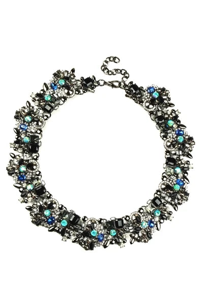 Blue Black Sloane Statement Necklace