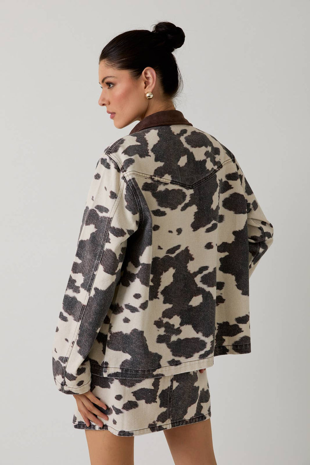 Cow Print Barn Jacket