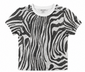 Black Zebra Sequin Embellished Graphic Tee