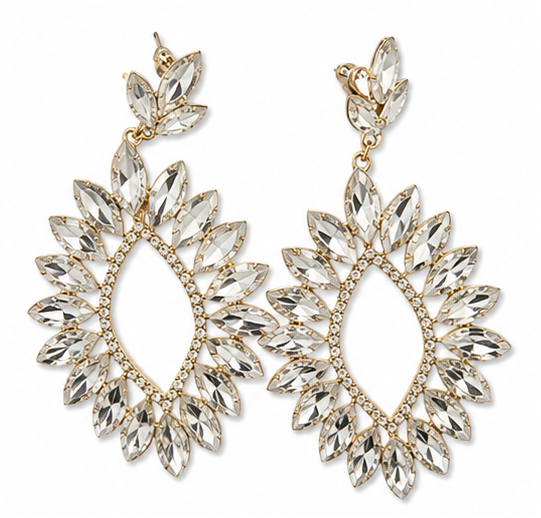 Crystal Marquise Statement Earrings