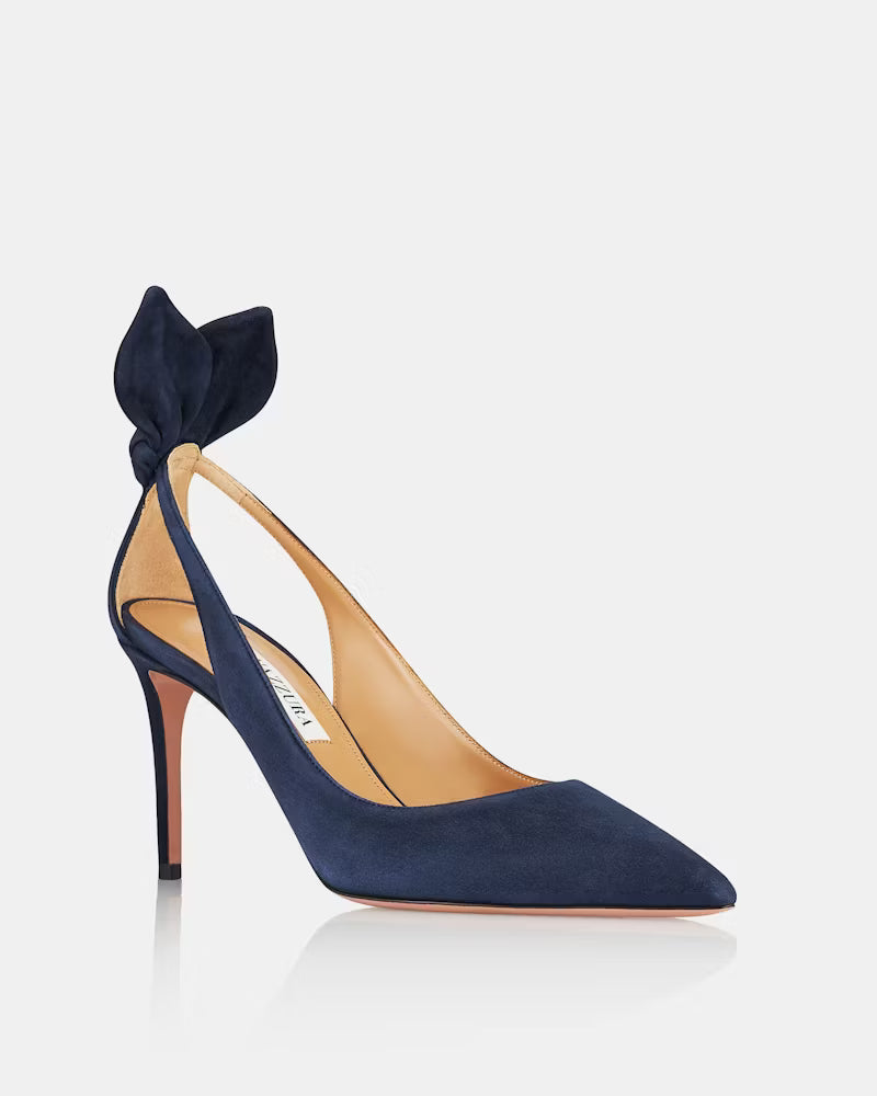 AQUAZZURA Bow Tie Pump 85