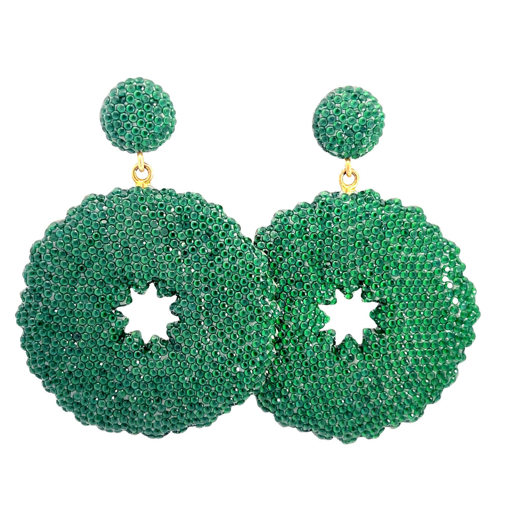 Crystal Start Sterling Silver Statement Earring