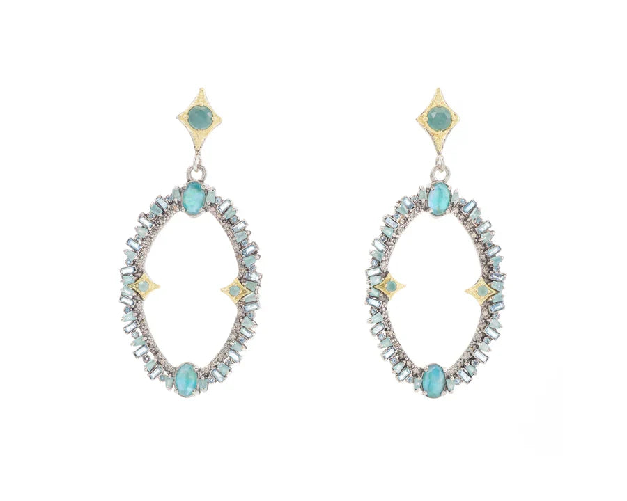 ARMENTA Open Oval Drop Earrings