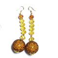 Chartreuse Orange Gumball Statement Earring