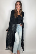 Black Lace Ruffle Sparkle Duster