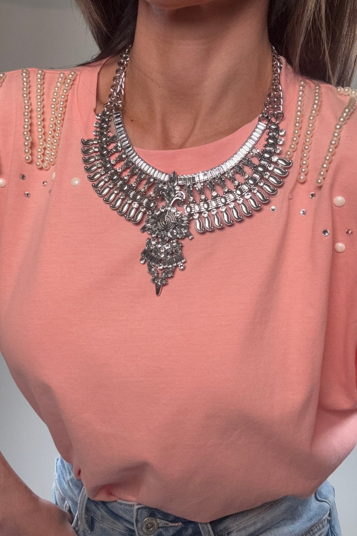 Chloe Black Statement Neck