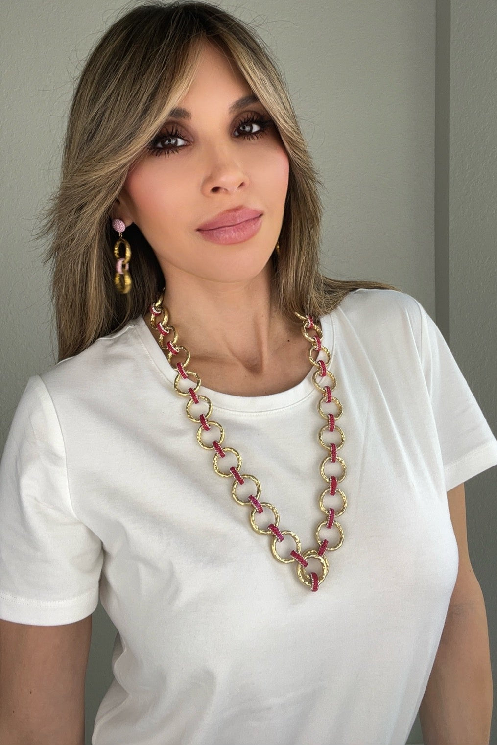 Crystal Chain Link Necklace