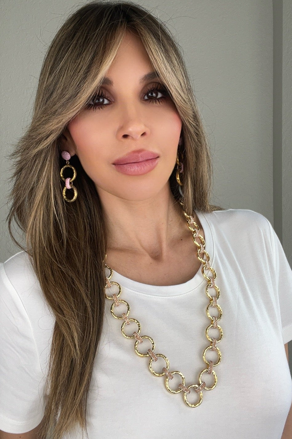 Crystal Chain Link Necklace