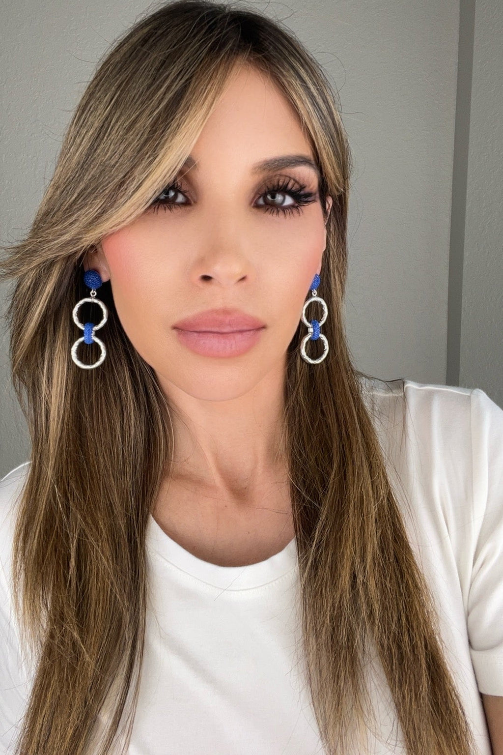 Chainlink Crystal Dangle Earrings