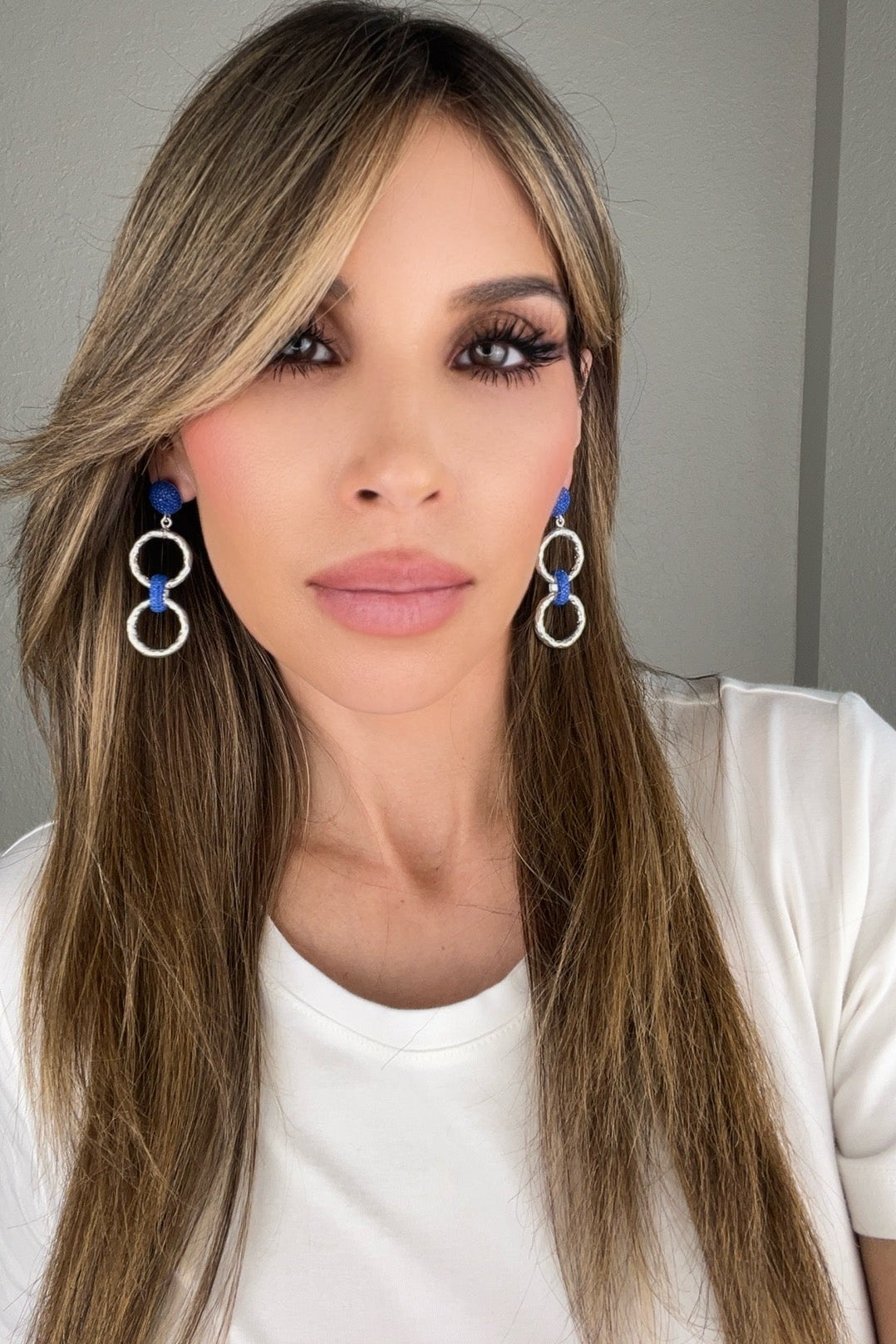 Chainlink Crystal Dangle Earrings