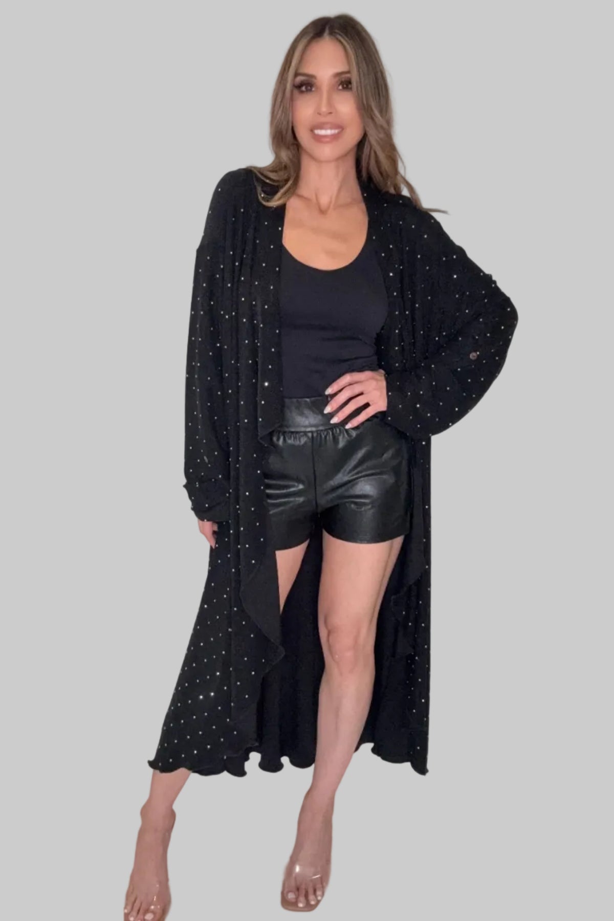 Black Studded Duster