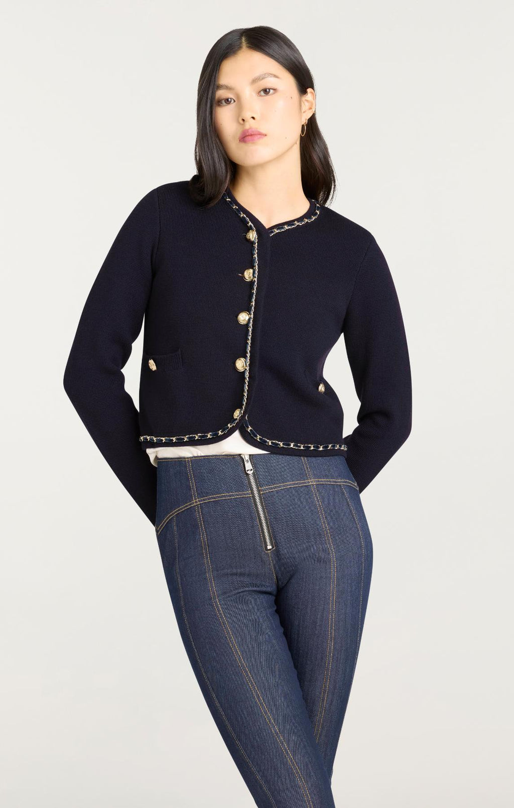 CINQ A SEPT Structured Benoite Cardigan