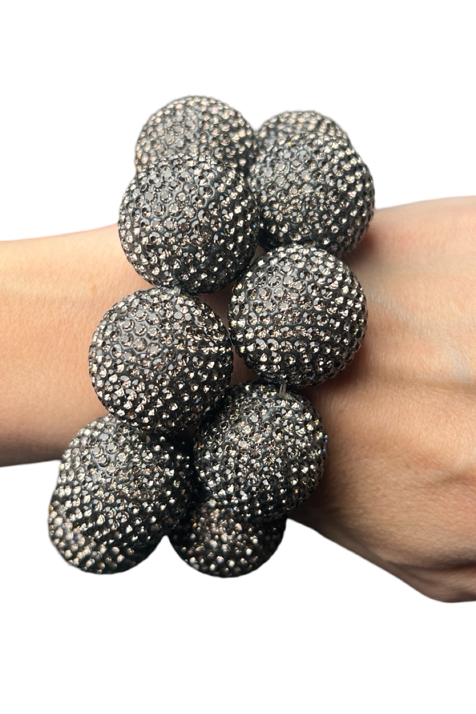 Crystal Sphere Stretch Statement Bracelet
