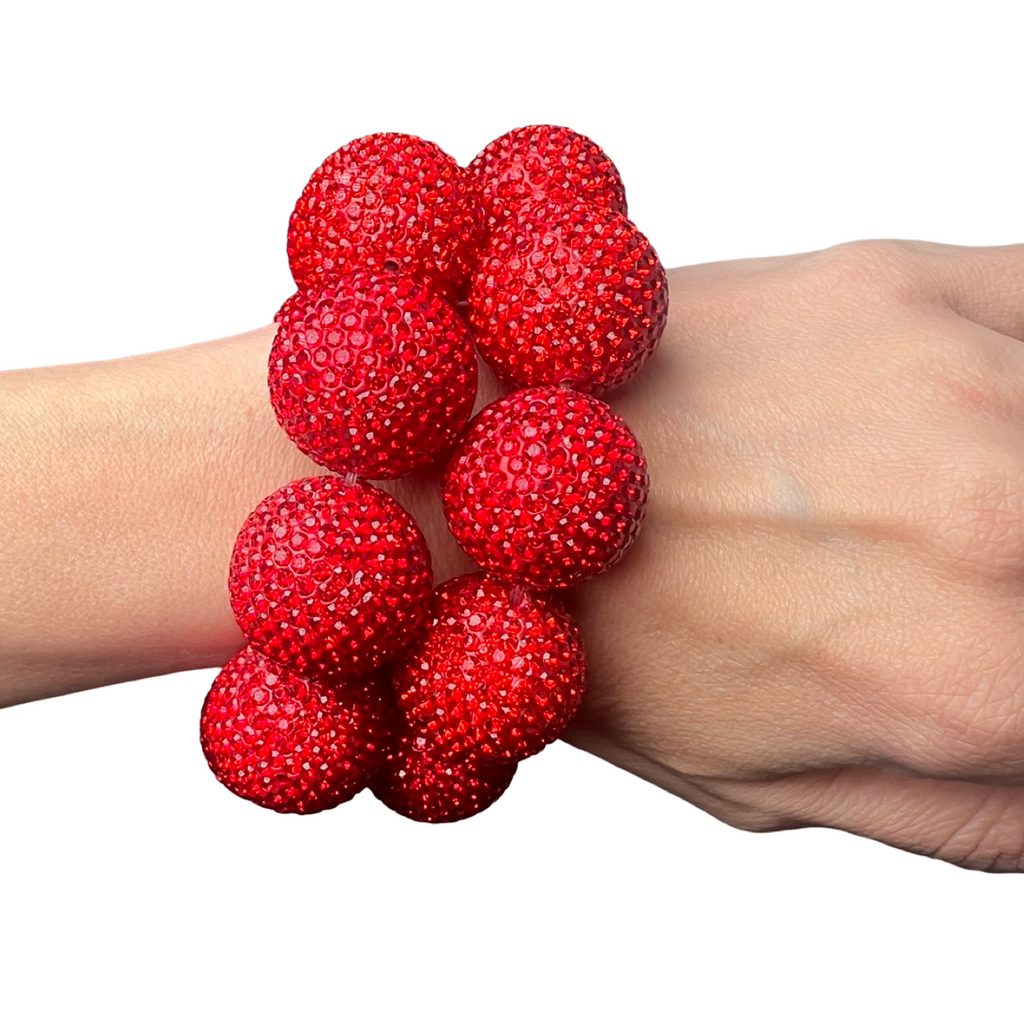 Crystal Sphere Stretch Statement Bracelet