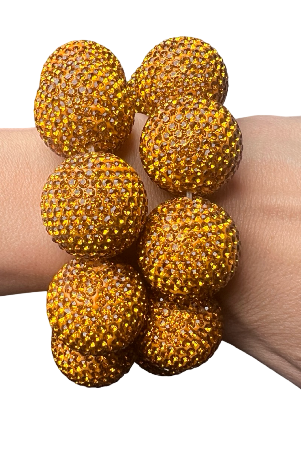 Crystal Sphere Stretch Statement Bracelet