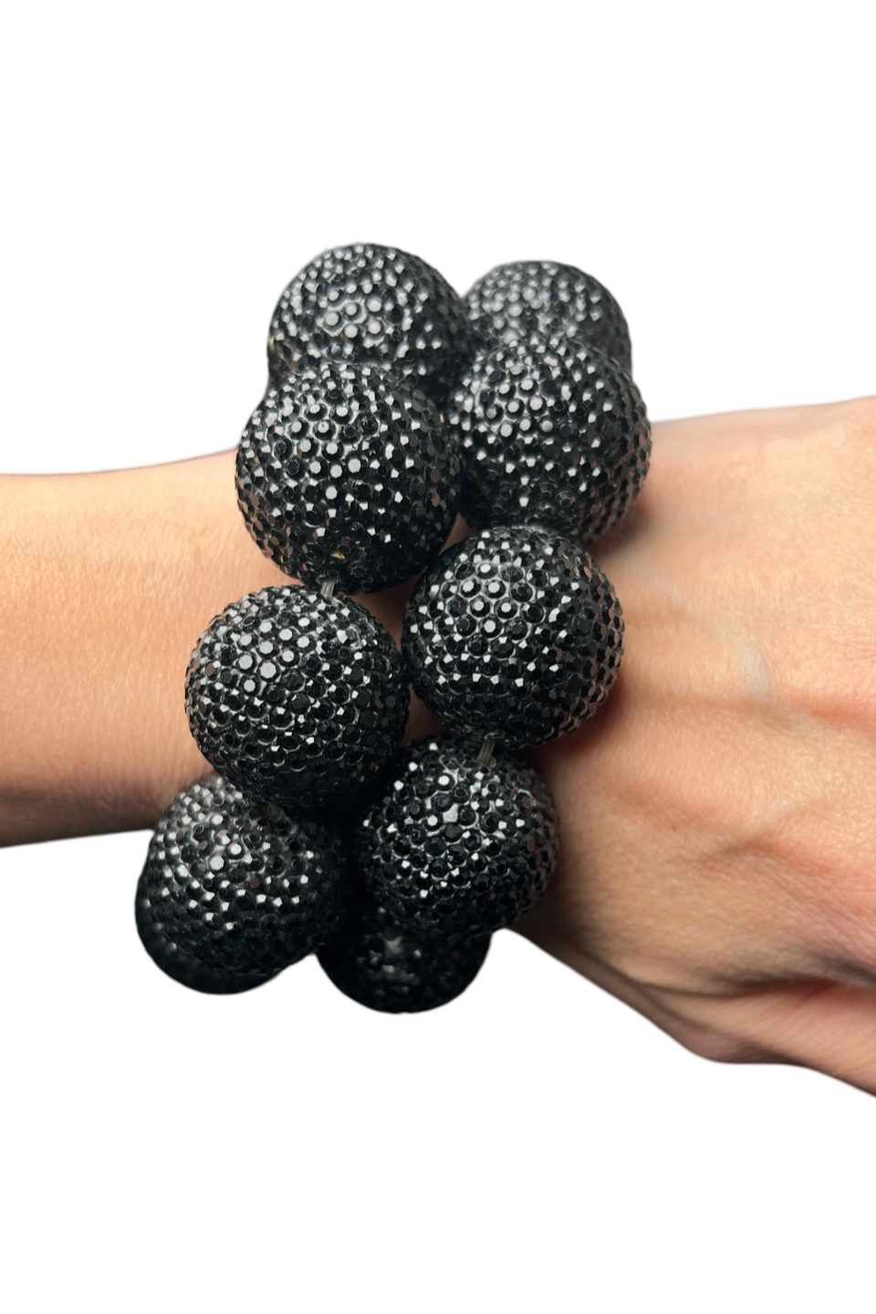 Crystal Sphere Stretch Statement Bracelet