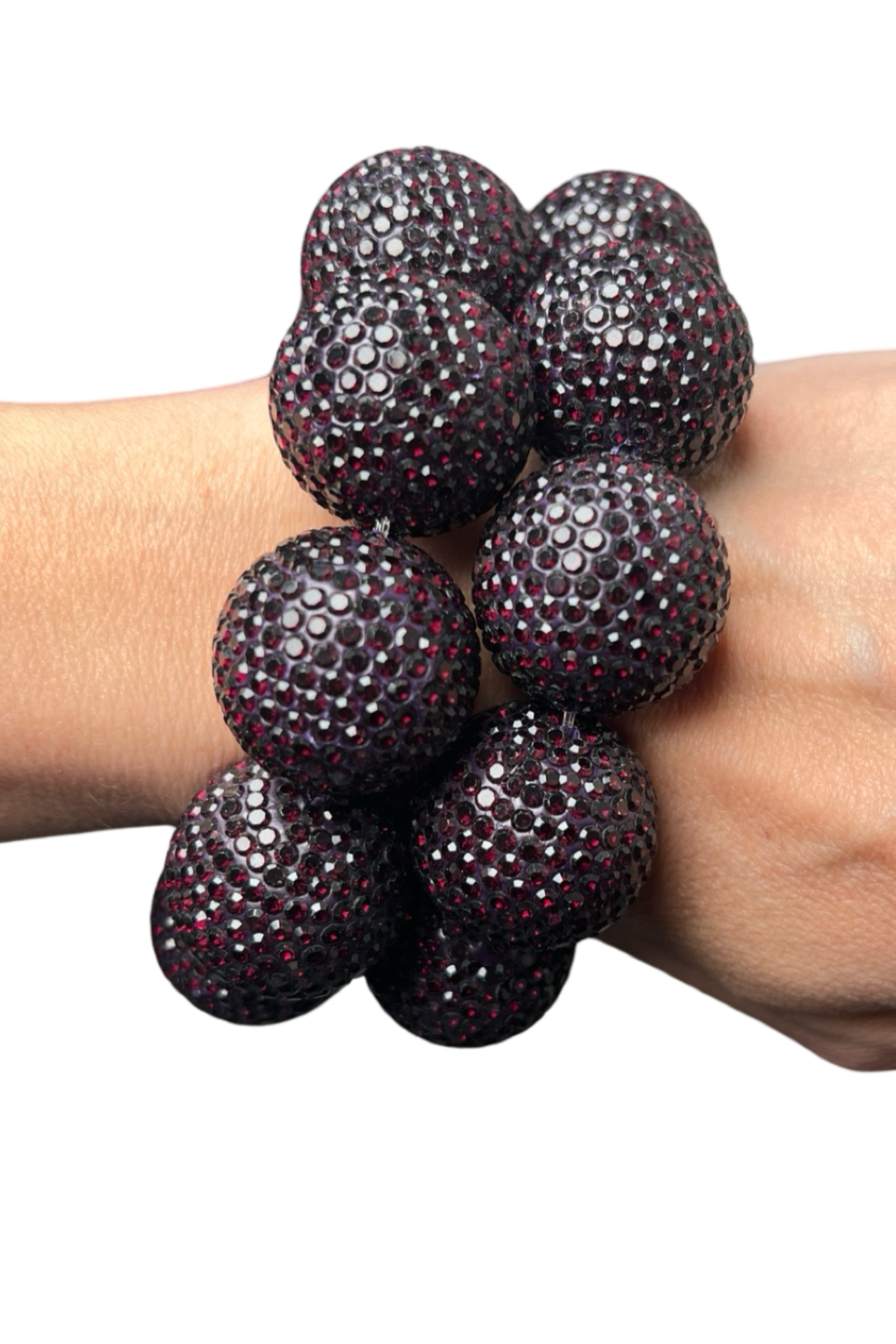 Crystal Sphere Stretch Statement Bracelet