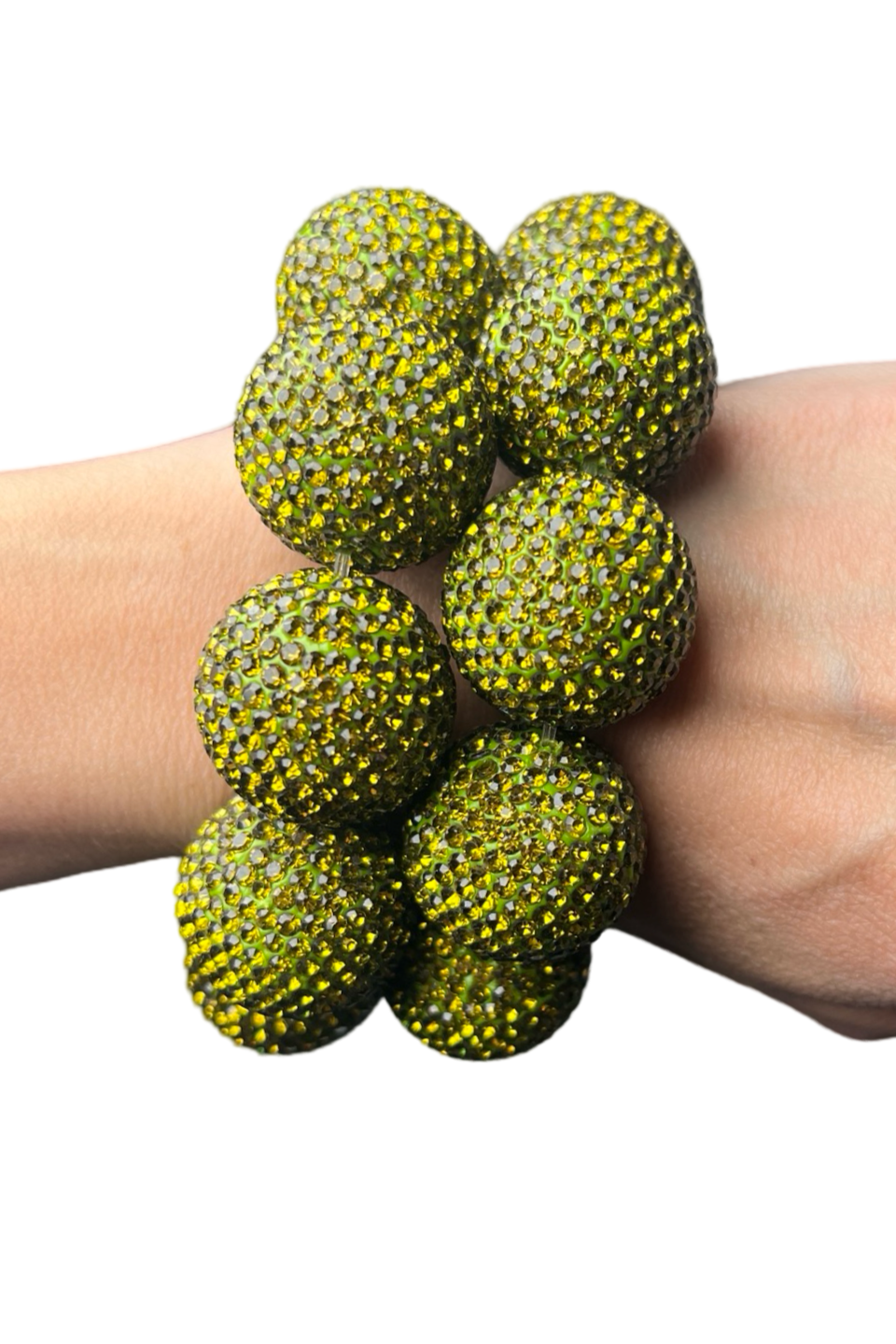 Crystal Sphere Stretch Statement Bracelet