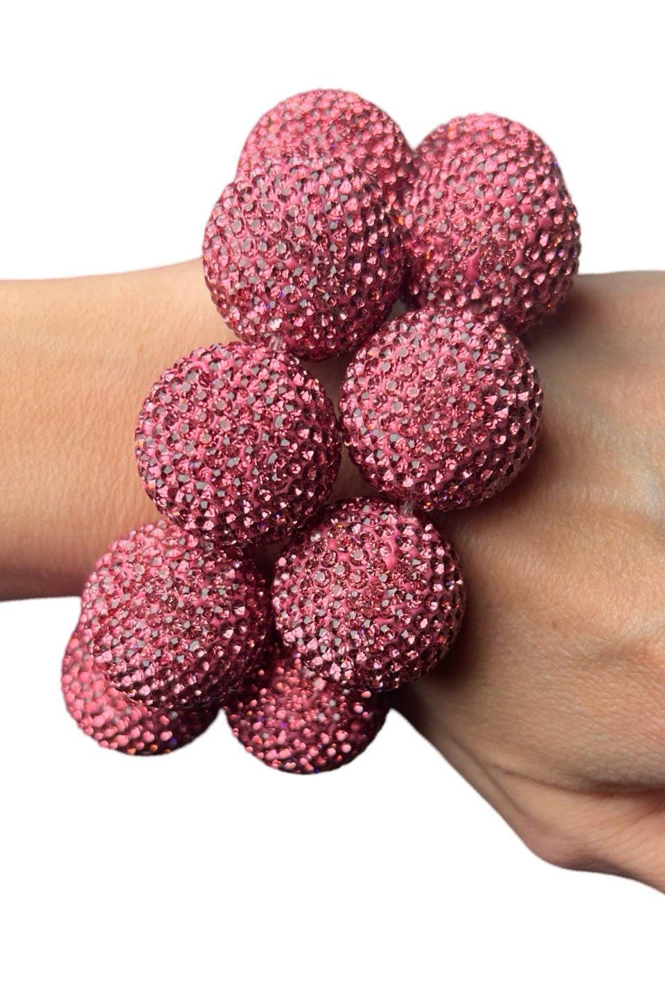 Crystal Sphere Stretch Statement Bracelet