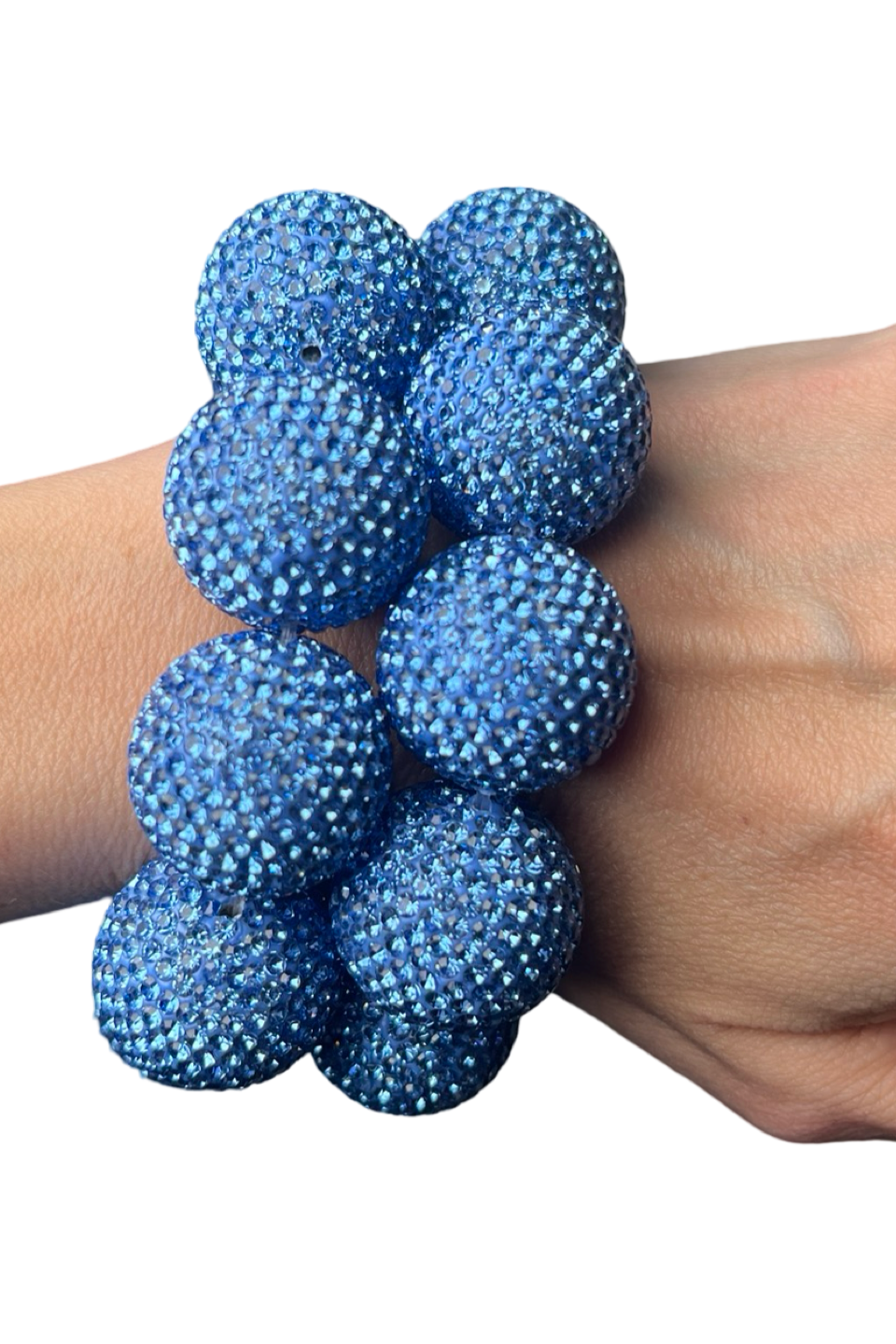 Crystal Sphere Stretch Statement Bracelet
