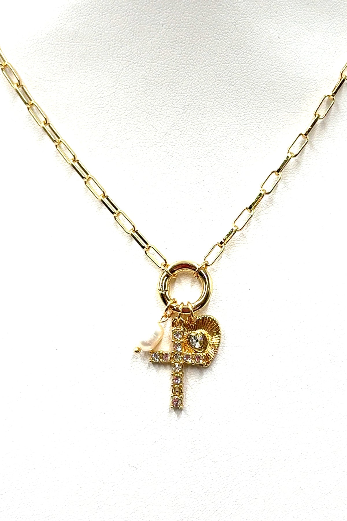 Arya Charm Cluster Necklace