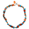 Carnelian & Turquoise Gemstone Necklace