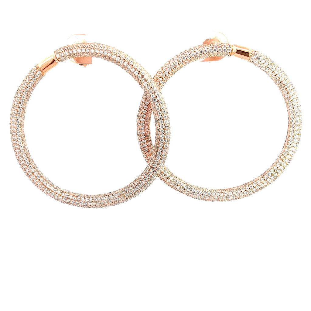 Crystal CZ Hoop Earring