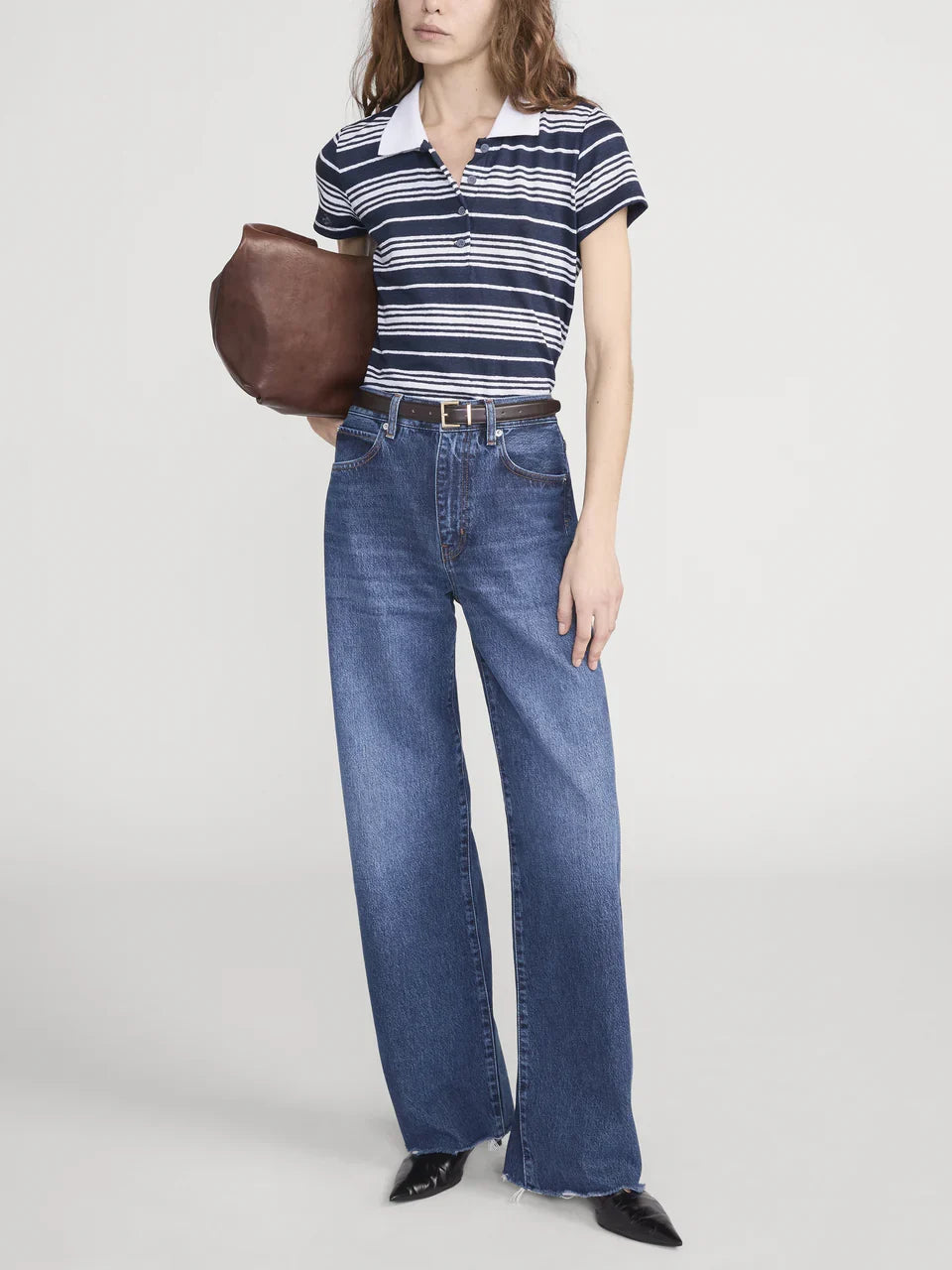 FRAME The Striped Polo