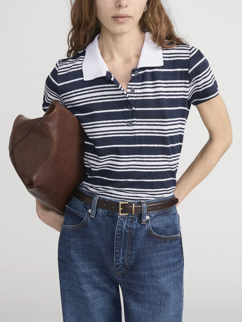 FRAME The Striped Polo