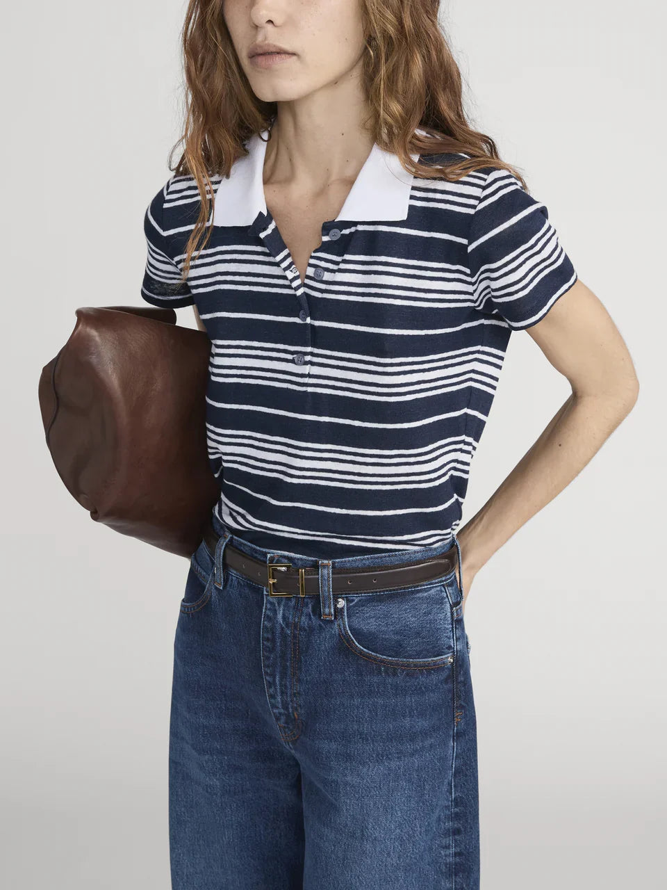 FRAME The Striped Polo