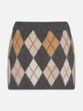 FRAME The Brushed Argyle Skirt