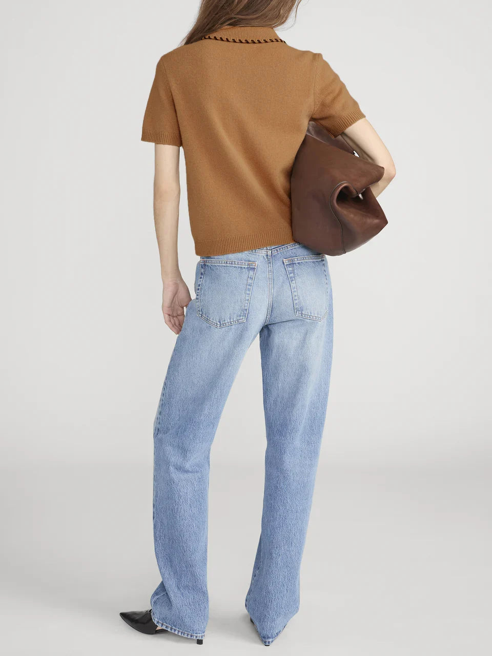 FRAME The Leather Stitch Polo