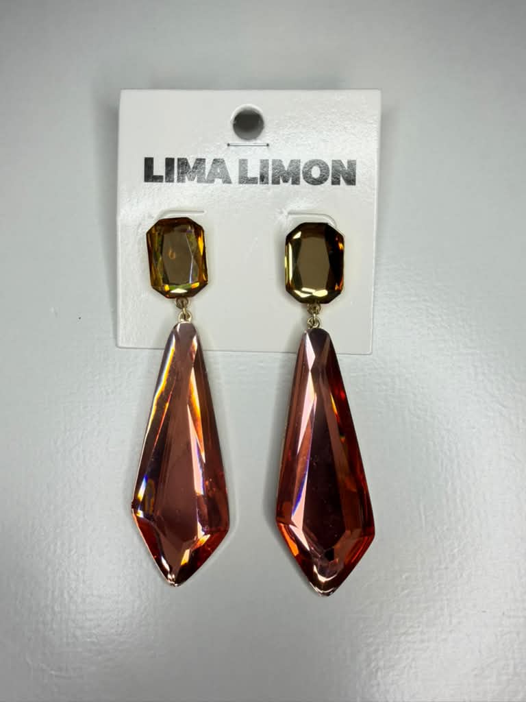 Amber Crystal Statement Earrings