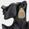 Bold Glam Rhinestone Embellished Teardrop Earrings