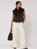 Brown Faux Fur Vest