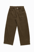 Brown Wide Leg Utility Pants