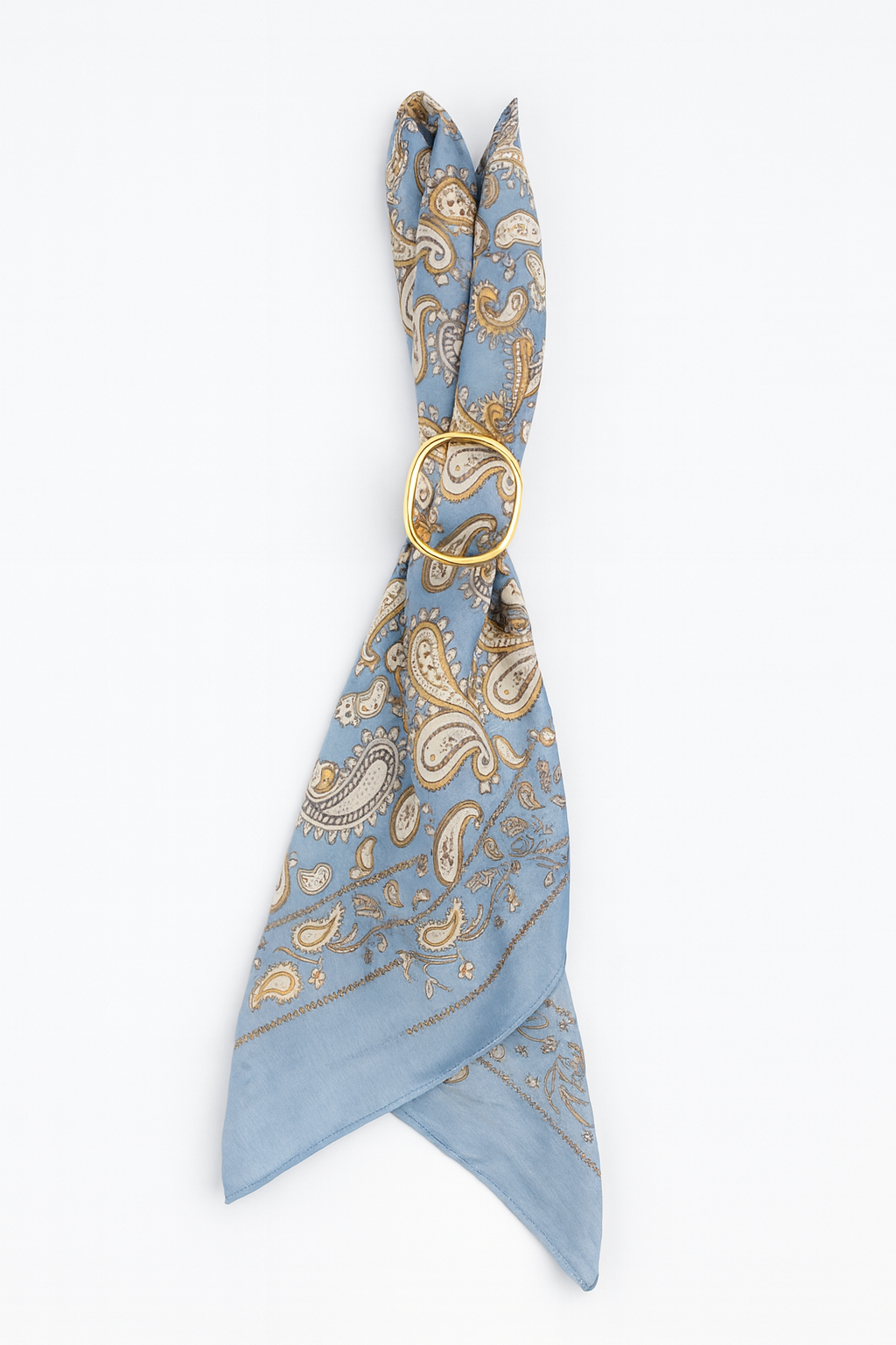 Blue Paisley Print Scarf Accessory