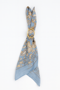 Blue Paisley Print Scarf Accessory