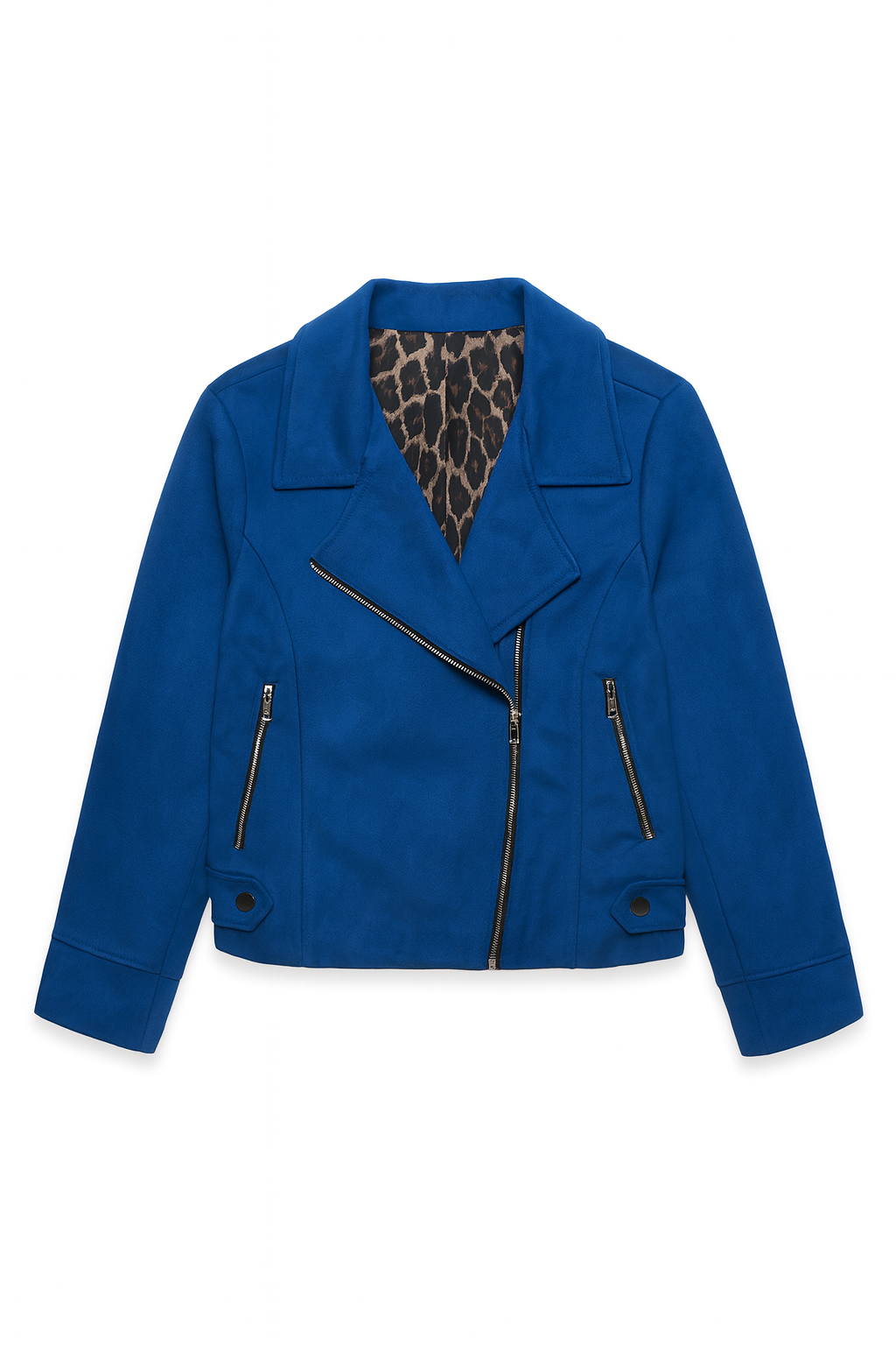 Blue Moto Zip Jacket