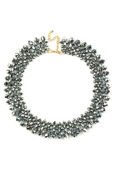 Charcoal Grey Anita Statement Necklace
