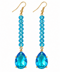 Blue Crystal Drop Earrings