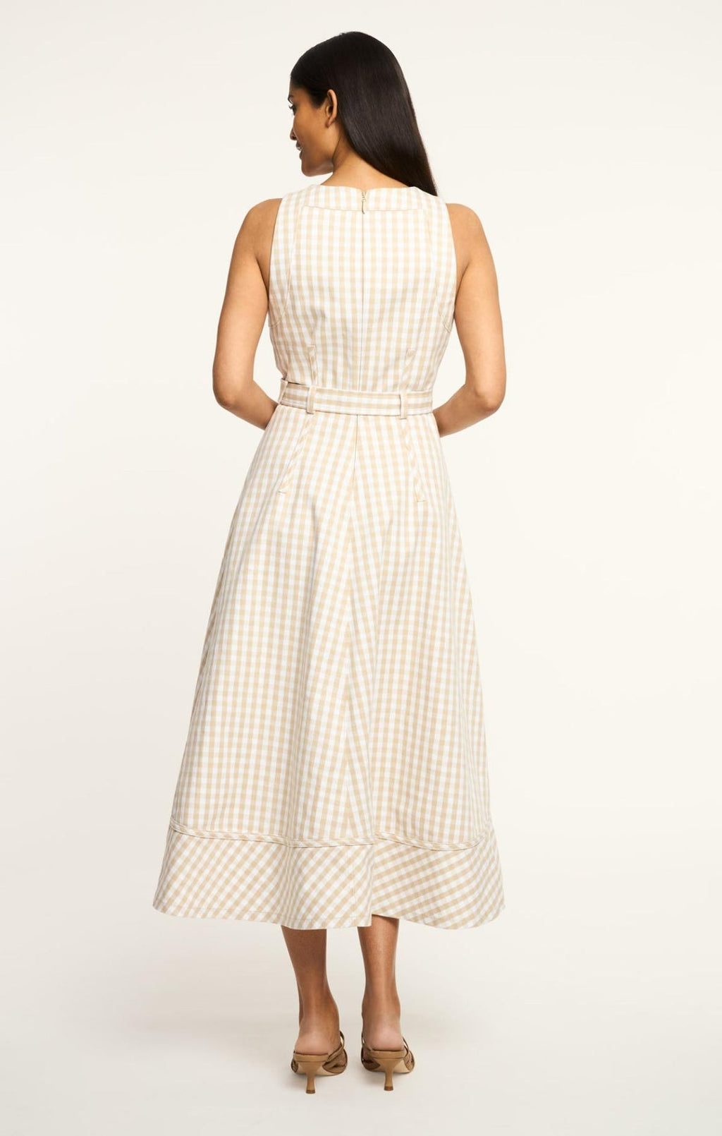 CINQ A SEPT Mini Gingham Denim Zelda Dress